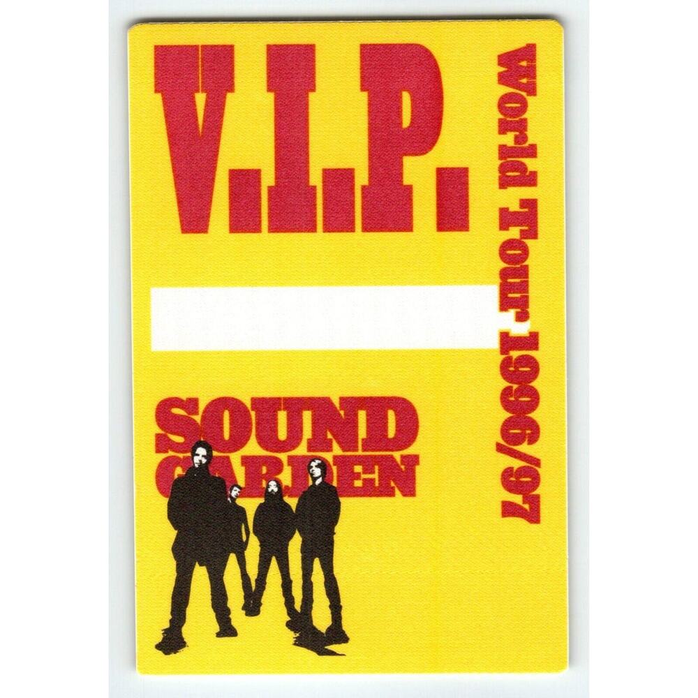 Soundgarden World Tour Backstage Pass 1996-97 Grunge Rock Music Vintage Original